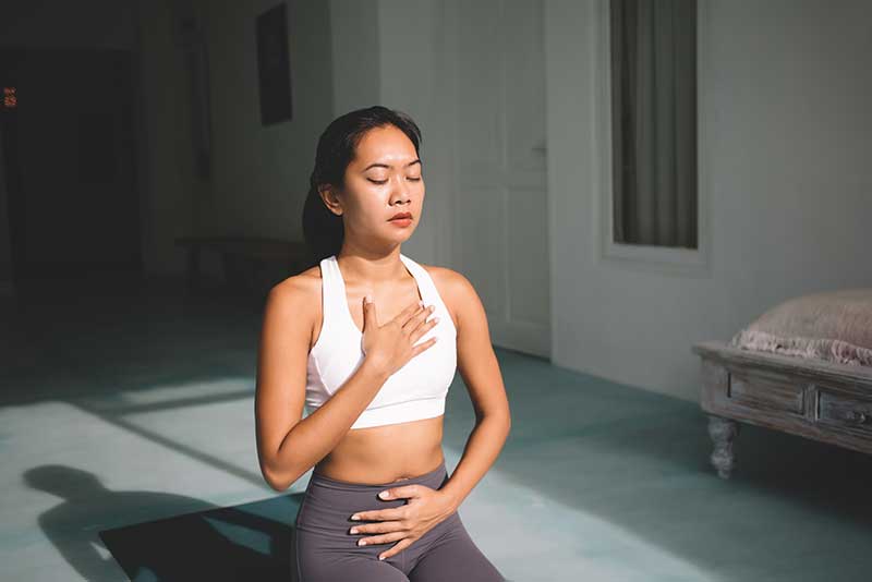 Relaxed breathing